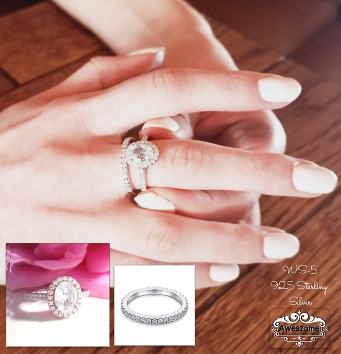 Silver Rings Eternity and Stack