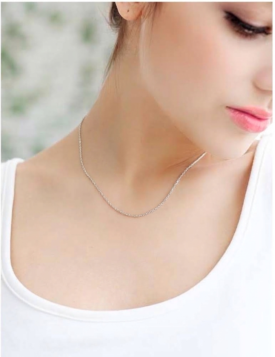 Italian Silver Chain, 1mm Pendant Chain 1