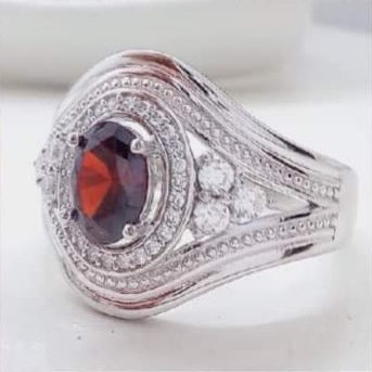 Silver Ring Blessing Red