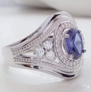 Silver Ring Blessing Blue