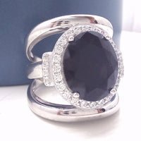 Silver Ring Suraya Black Onyx