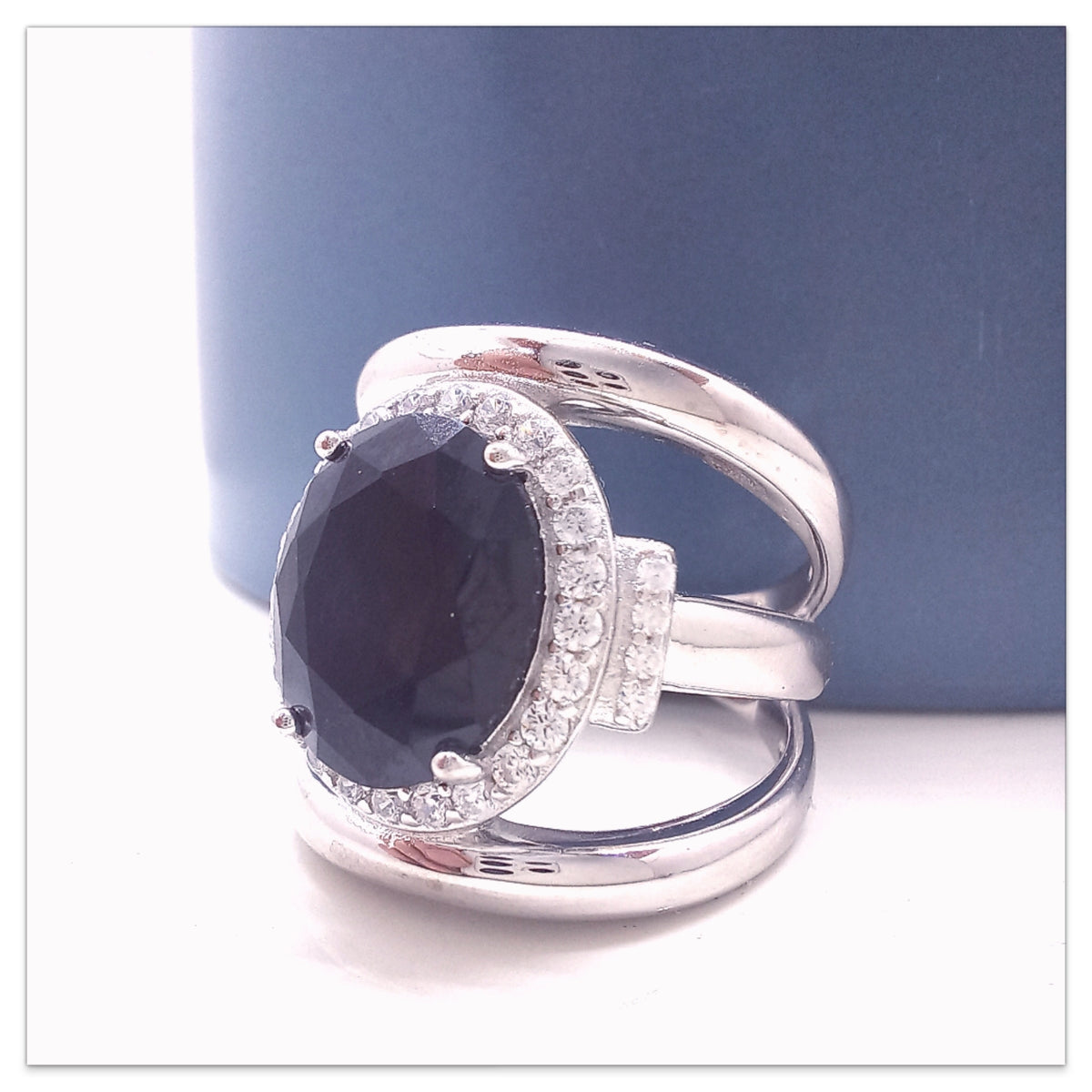 Silver Ring Suraya Black Onyx