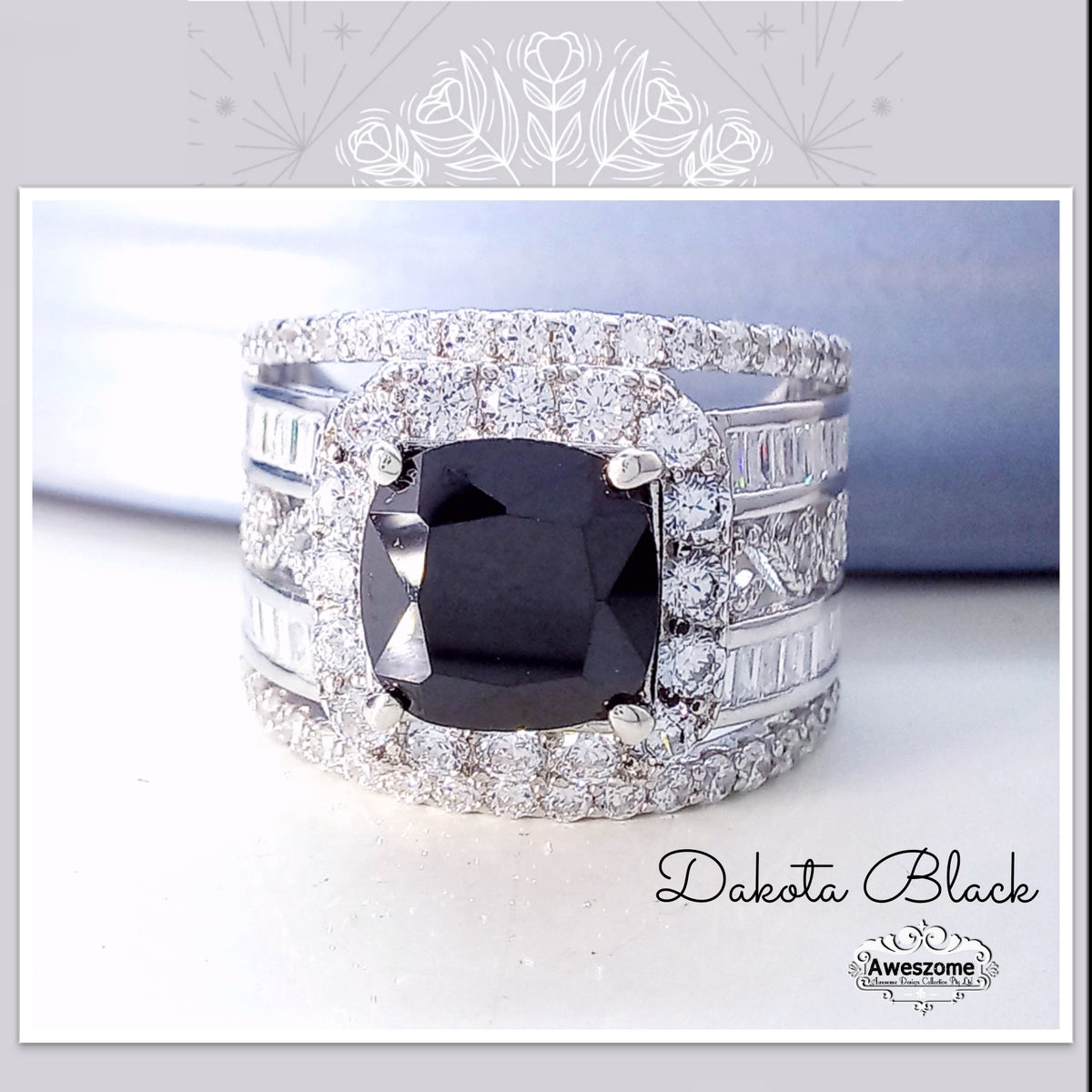 Silver Ring Dakota Black