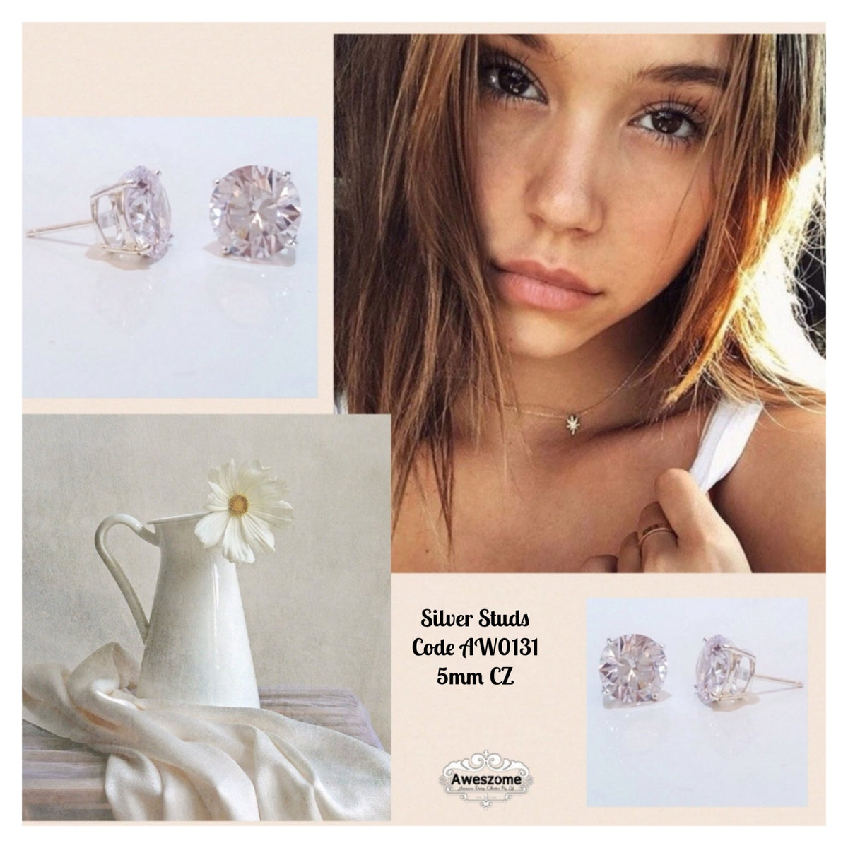 Silver Earrings AW0131