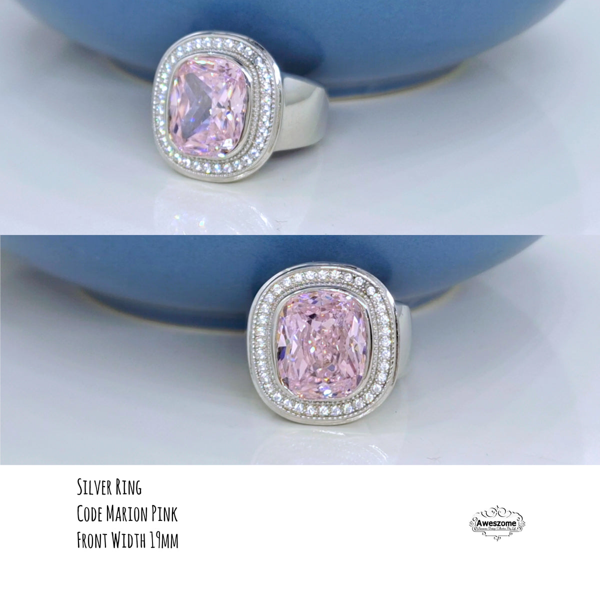 Silver Ring Marion Pink