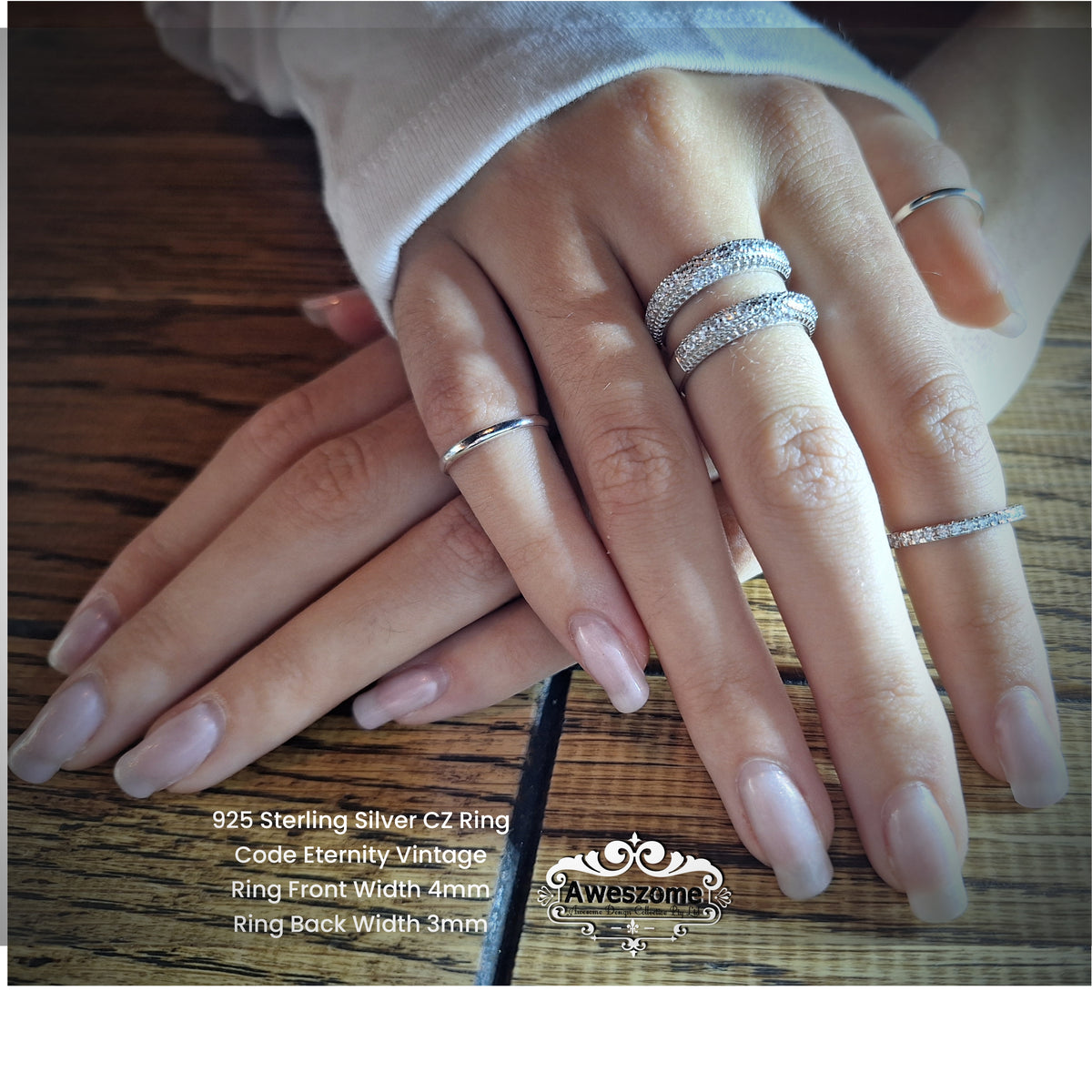 Silver Ring Eternity Vintage