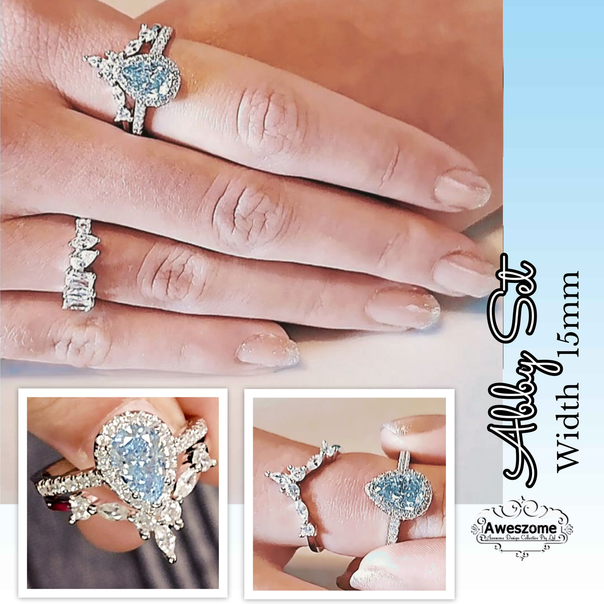 Silver Ring Abby (Set of 2 Rings)
