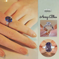 Silver Ring Avery Blue