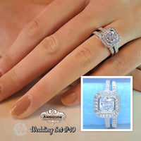 Silver Ring Wedding Set #10