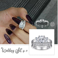 Silver Ring Wedding Set 11