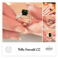 Silver Ring Bella Emerald CZ
