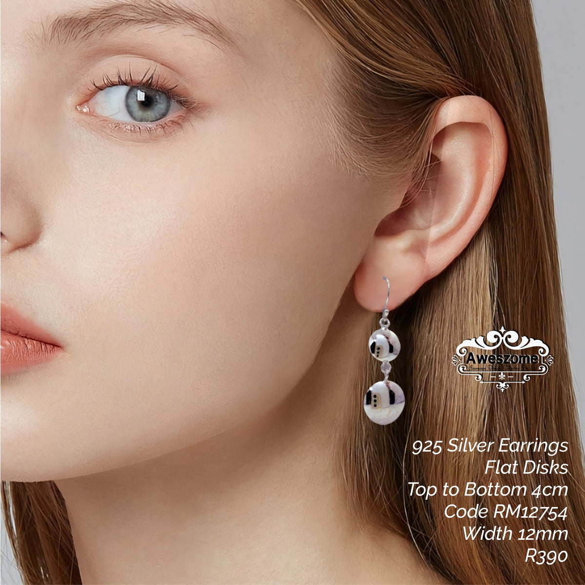 925 Silver Earrings RM12754