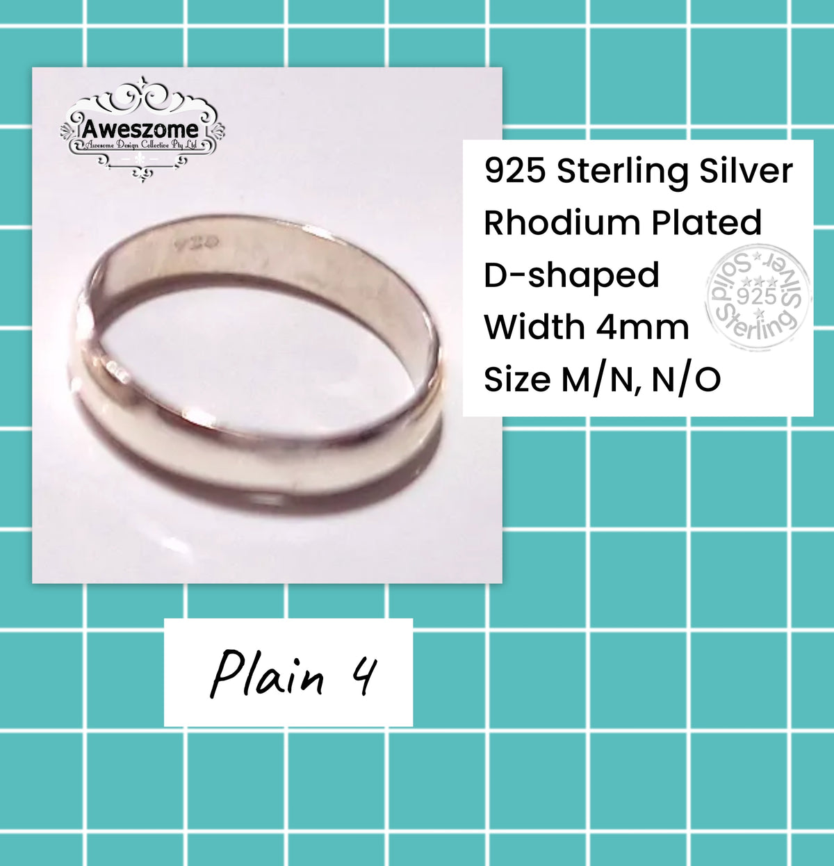 Silver Ring Plain 4