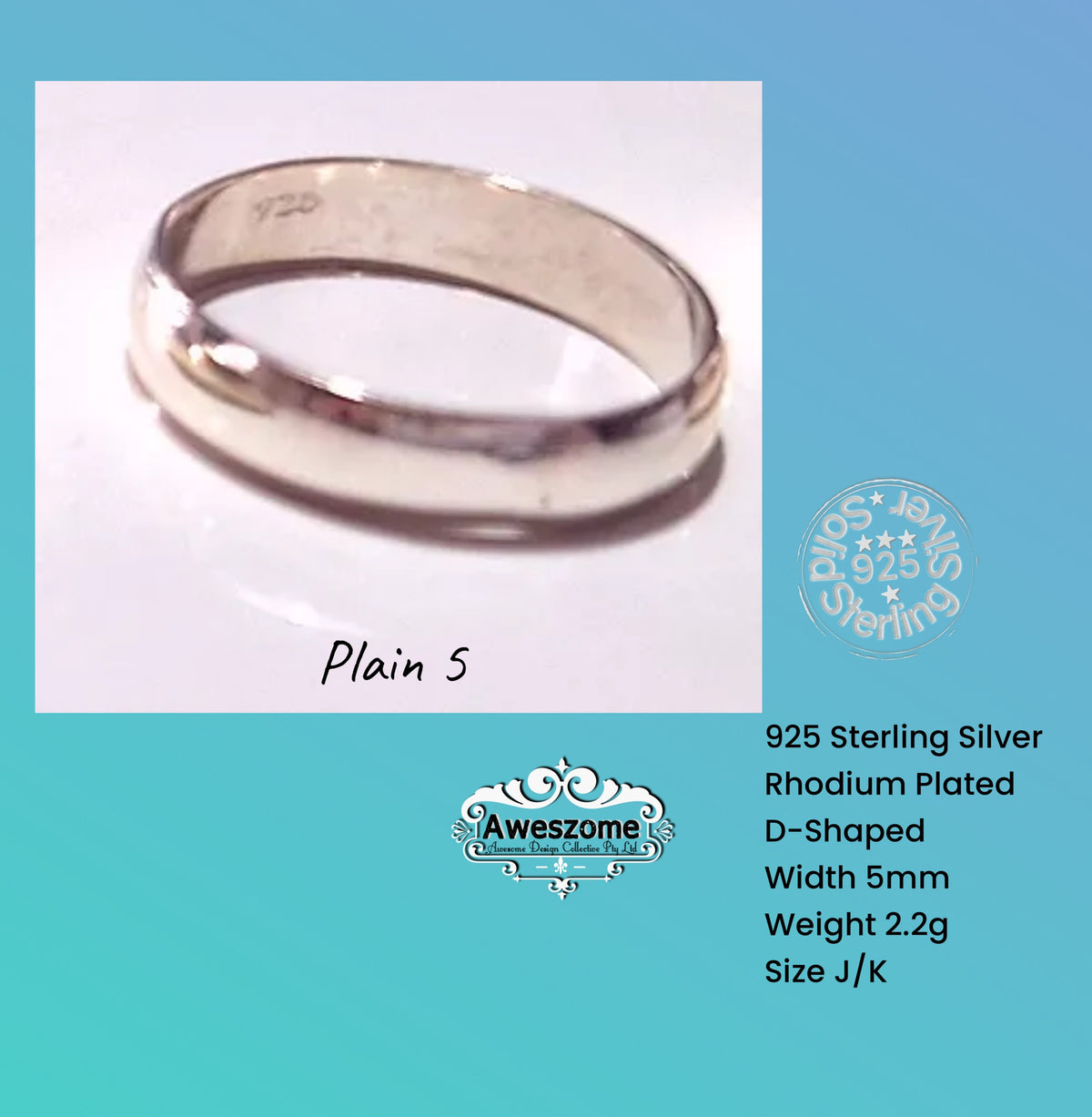 Silver Ring Plain 5