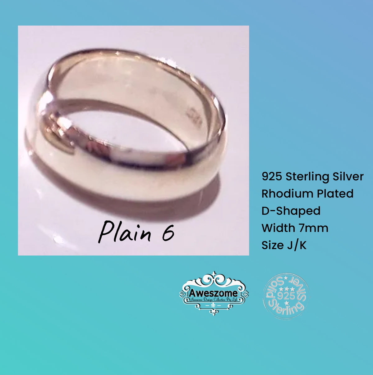 Silver Ring Plain 6