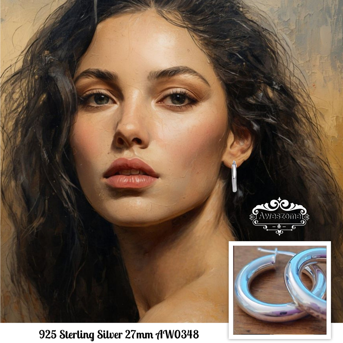 Silver Earrings AW0348