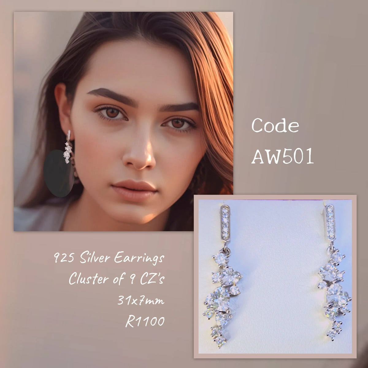 Silver Earrings AW501