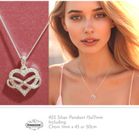 Silver Pendant Infinity Heart