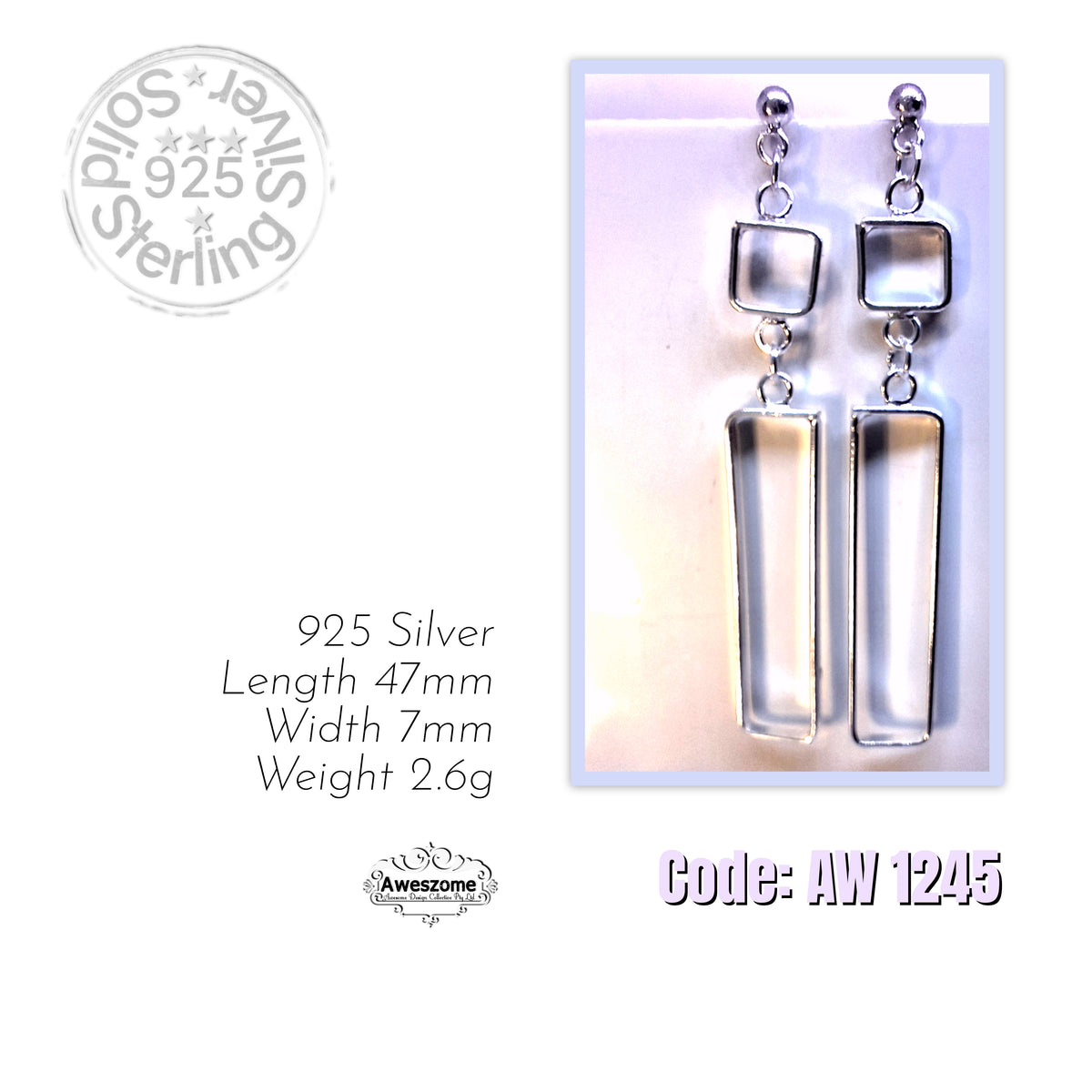 Silver Earrings AW 1245