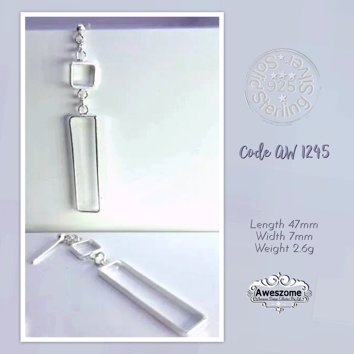 Silver Earrings AW 1245