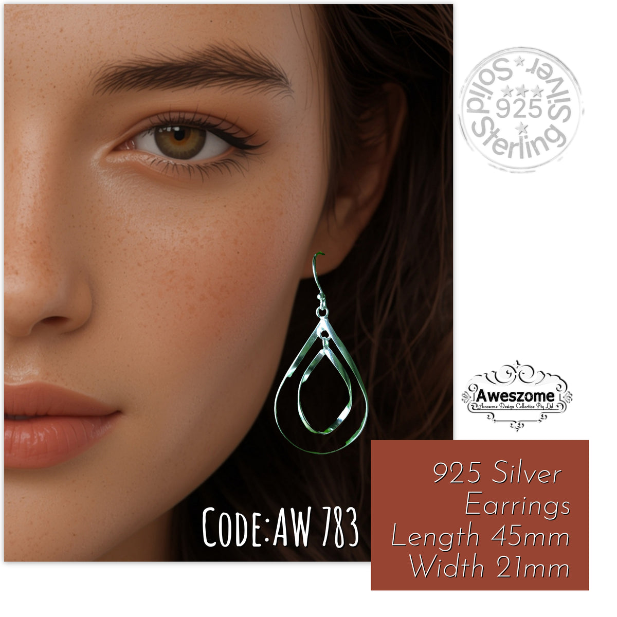 Silver Earrings AW 783