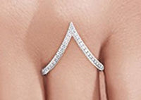 Silver Ring Eternity Large V
