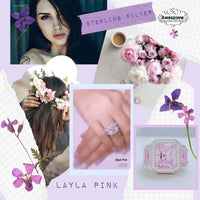 Silver Ring Layla Pink