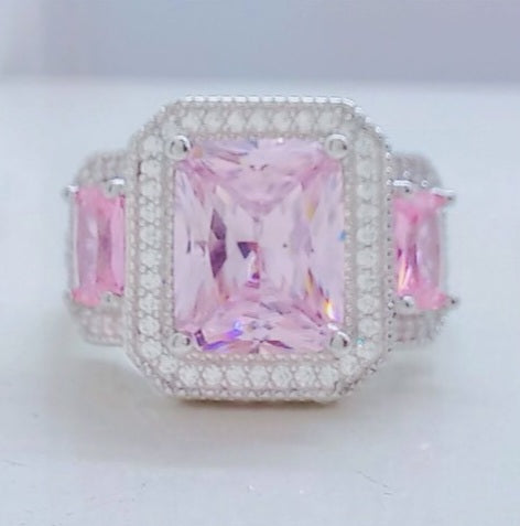 Silver Ring Layla Pink