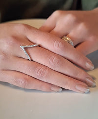 Silver Ring Eternity Large V