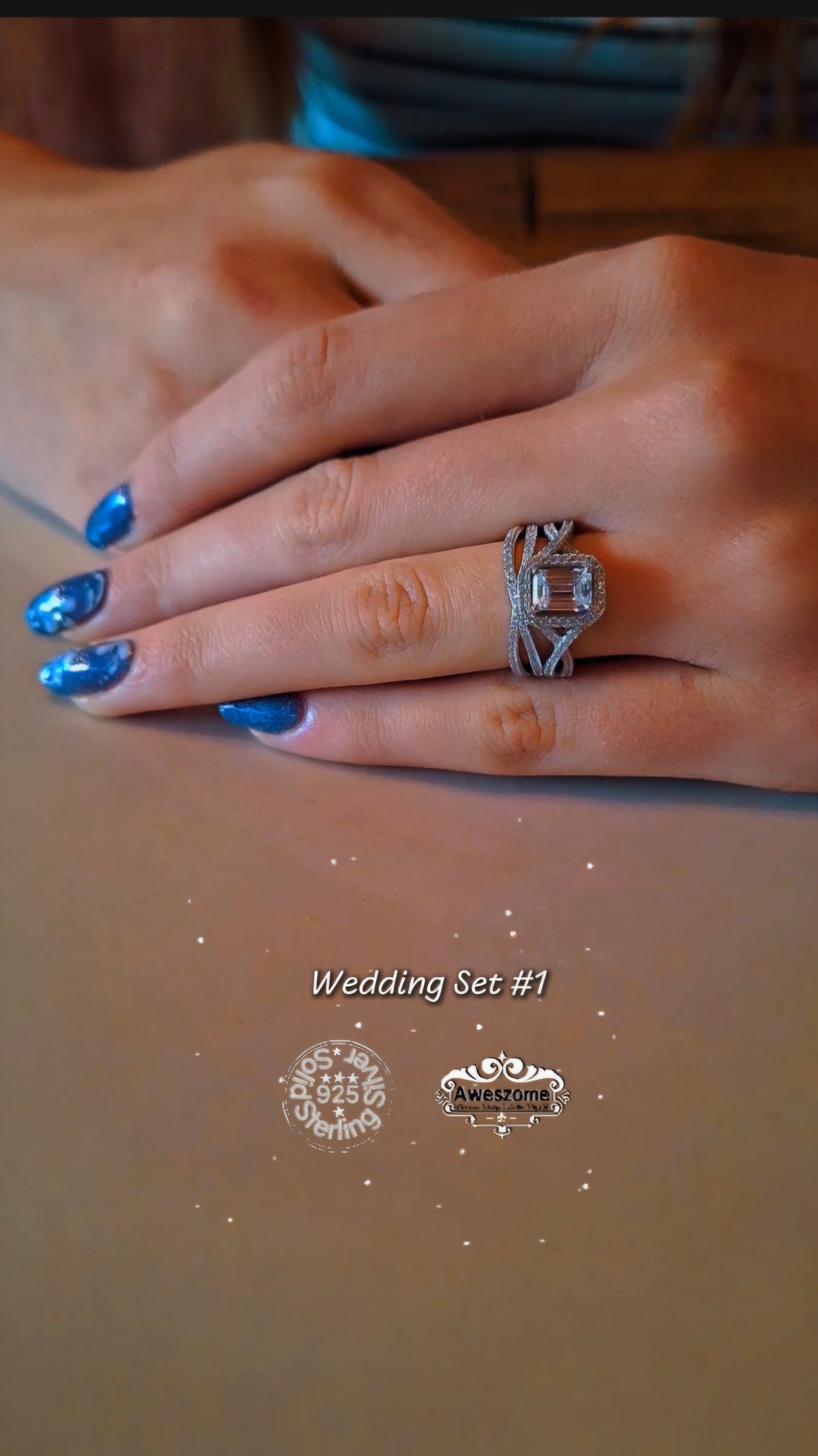 Silver Rings Wedding Set #1