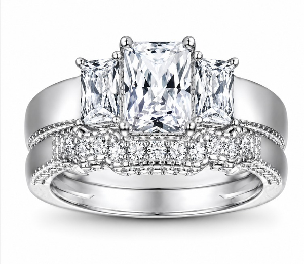 Silver Ring Wedding Set 11