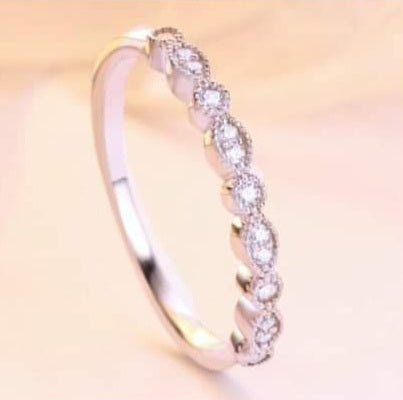Silver Ring Detailed Eternity 1