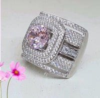 Silver Ring Pink Pia