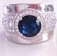 Silver Ring Brooke Sapphire CZ