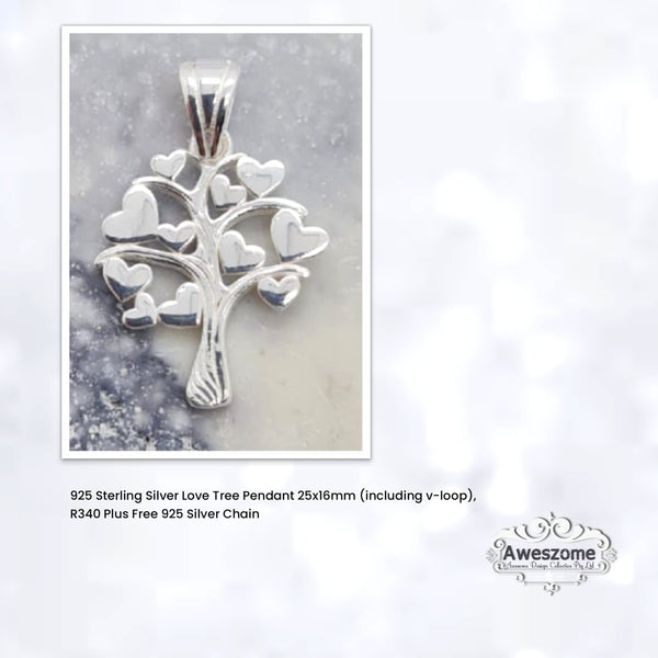 Sterling Silver Pendant Love Tree