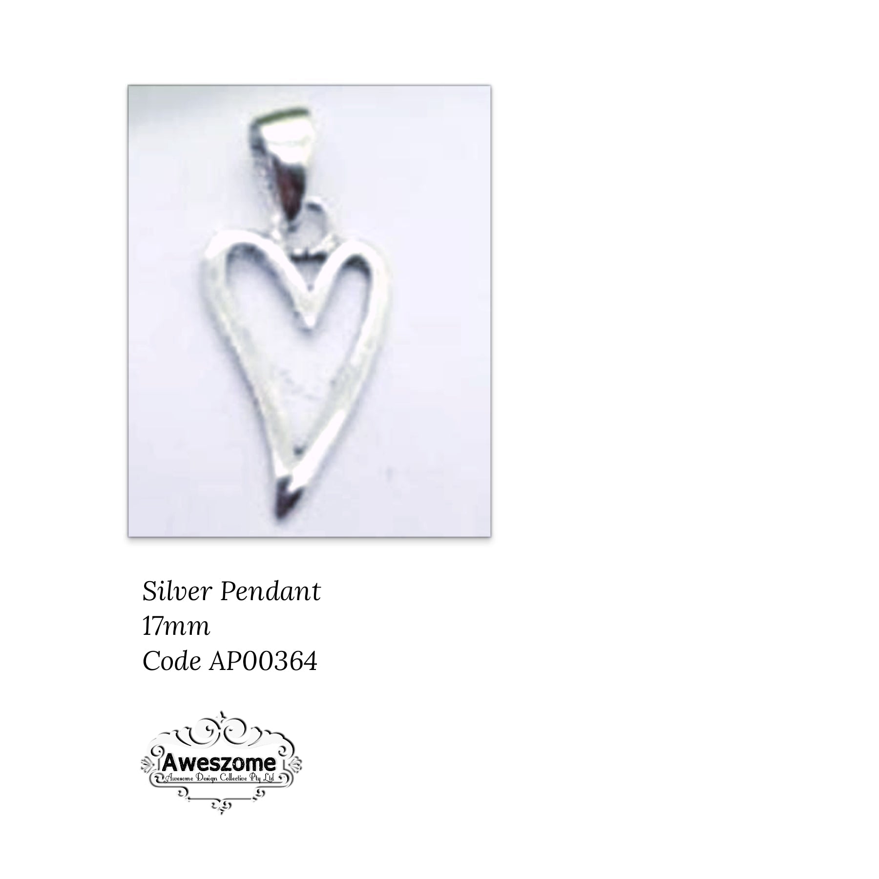 Silver Pendant AP00364 and Chain