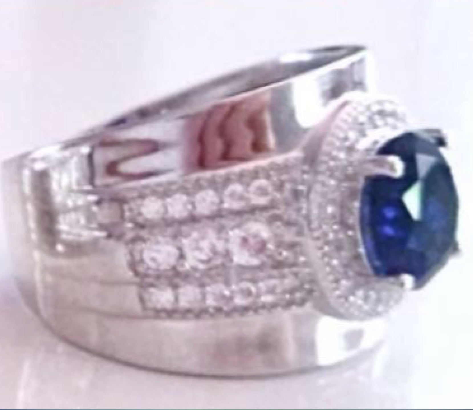 Silver Ring Brooke Sapphire CZ